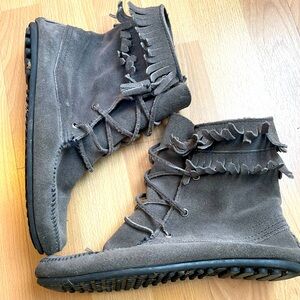 Suede Moccasin Booties